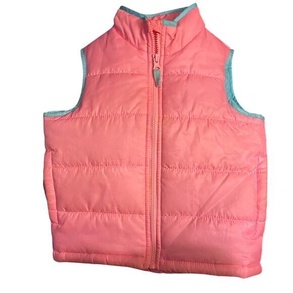 Oshkosh Bgosh Other - Oshkosh Bgosh Pink Puffer Vest Full Zipper Size 4 Warm Cottagecore Cozy